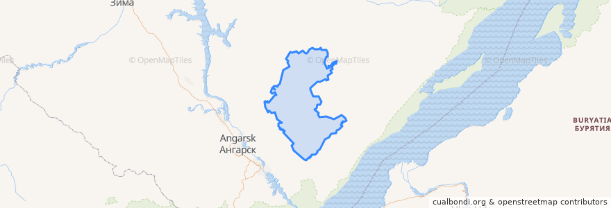 Mapa de ubicacion de Эхирит-Булагатский район.