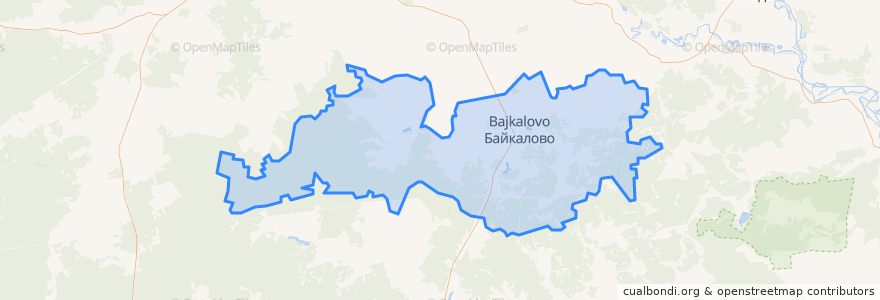 Mapa de ubicacion de Байкаловское сельское поселение.