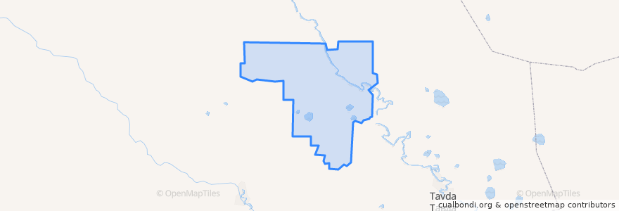 Mapa de ubicacion de Таборинское сельское поселение.