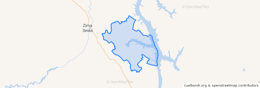Mapa de ubicacion de Нукутский район.