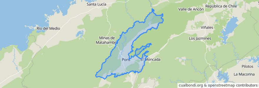 Mapa de ubicacion de Pons.