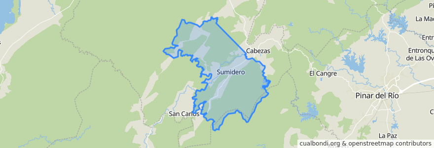 Mapa de ubicacion de Sumidero.