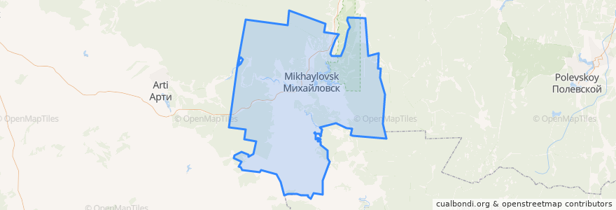 Mapa de ubicacion de Михайловское городское поселение.