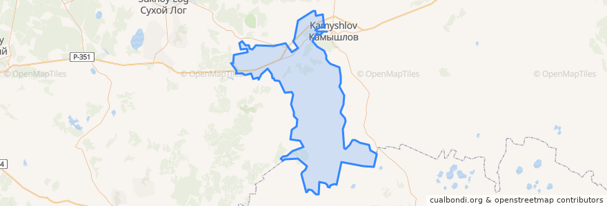 Mapa de ubicacion de Обуховское сельское поселение.