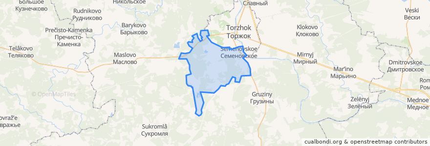 Mapa de ubicacion de Борисцевское сельское поселение.