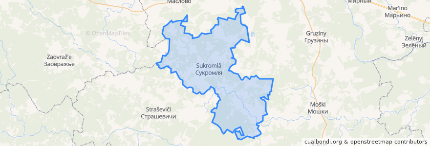 Mapa de ubicacion de Сукромленское сельское поселение.