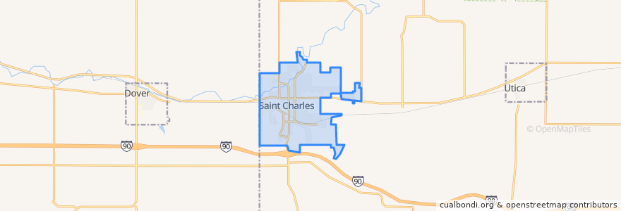 Mapa de ubicacion de St. Charles.