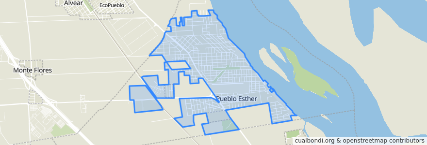 Mapa de ubicacion de Pueblo Esther.