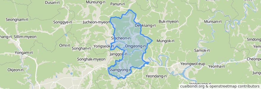 Mapa de ubicacion de 한반도면.