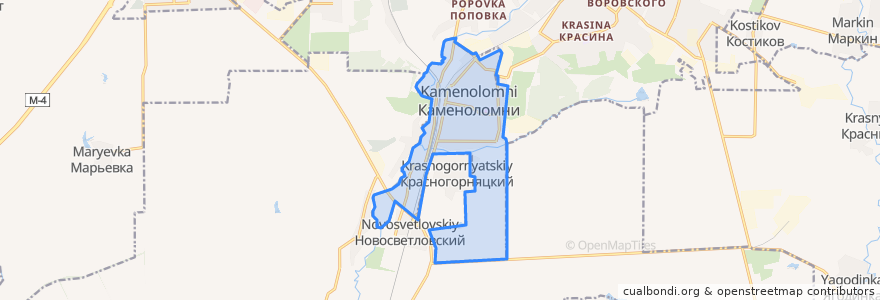 Mapa de ubicacion de Каменоломненское городское поселение.