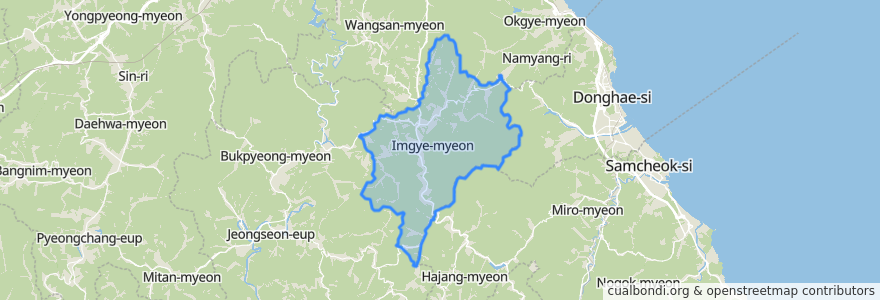 Mapa de ubicacion de 임계면.