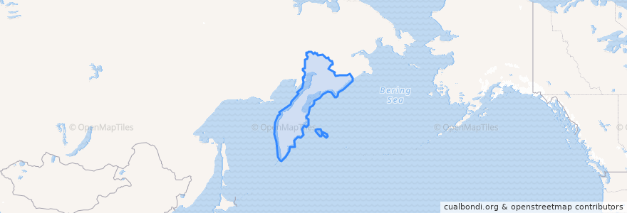 Mapa de ubicacion de Камчатский край.