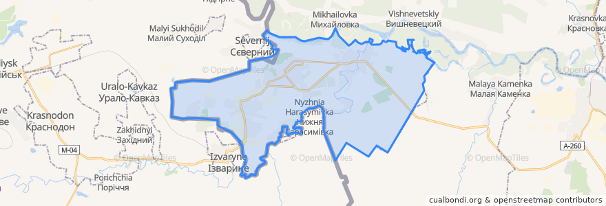 Mapa de ubicacion de городской округ Донецк.