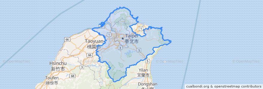 Mapa de ubicacion de Nuova Taipei.