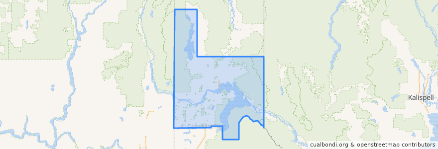 Mapa de ubicacion de Bonner County.