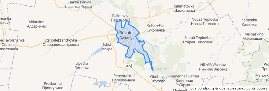 Mapa de ubicacion de городской округ Бузулук.