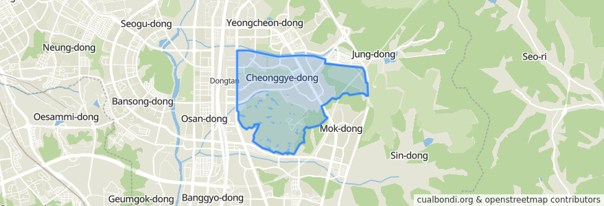 Mapa de ubicacion de 동탄4동.