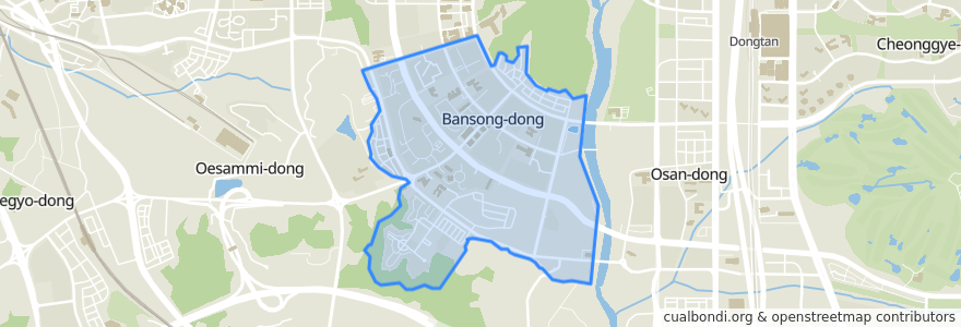 Mapa de ubicacion de 동탄2동.