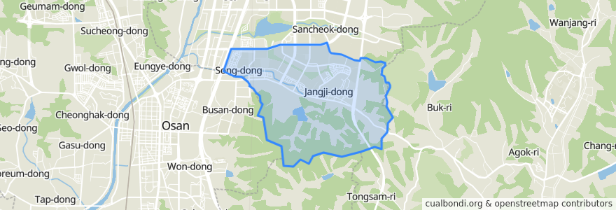 Mapa de ubicacion de 동탄8동.