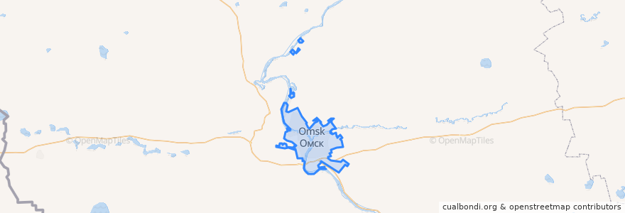 Mapa de ubicacion de городской округ Омск.