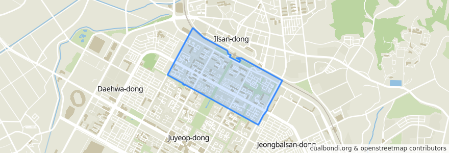 Mapa de ubicacion de 일산3동.