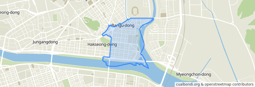 Mapa de ubicacion de 반구1동.