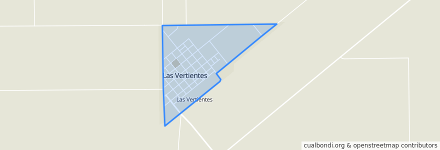 Mapa de ubicacion de Las Vertientes.