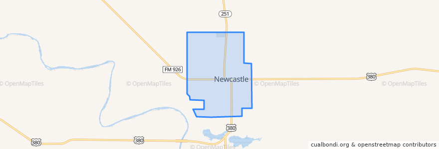 Mapa de ubicacion de Newcastle.