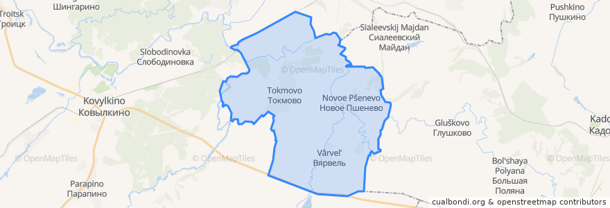 Mapa de ubicacion de Токмовское сельское поселение.