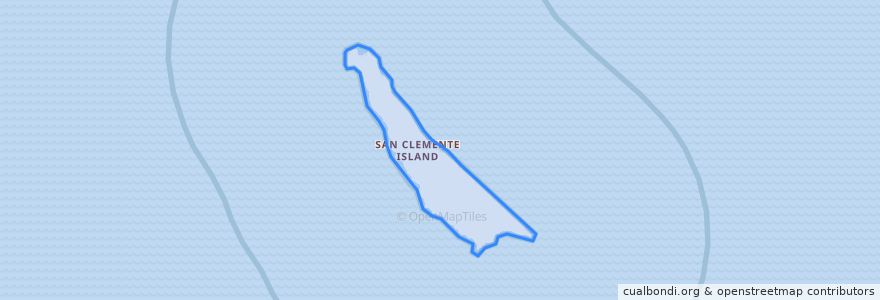 Mapa de ubicacion de San Clemente Island.