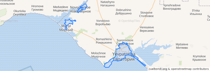 Mapa de ubicacion de Евпаторийский городской совет.