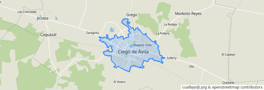 Mapa de ubicacion de Ciudad de Ciego de Ávila.