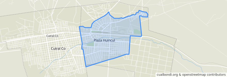 Mapa de ubicacion de Plaza Huincul.