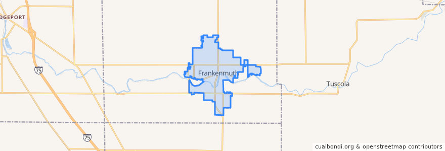 Mapa de ubicacion de City of Frankenmuth.