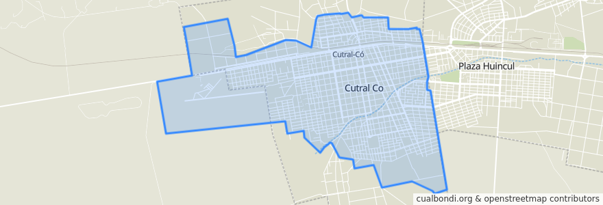 Mapa de ubicacion de Cutral Có.