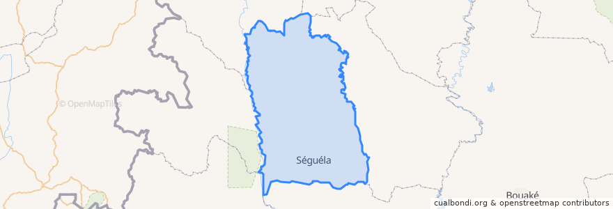 Mapa de ubicacion de Worodougou.