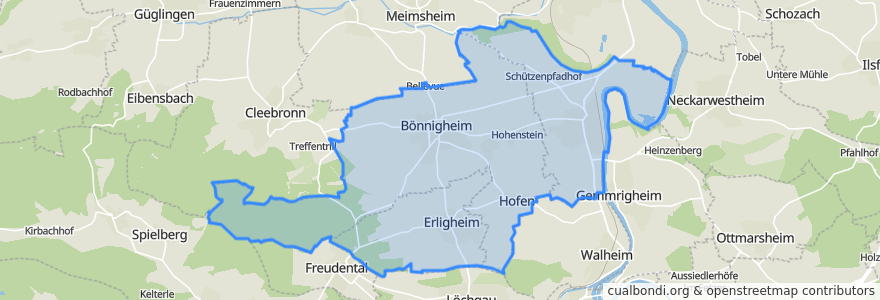 Mapa de ubicacion de Gemeindeverwaltungsverband Bönnigheim.