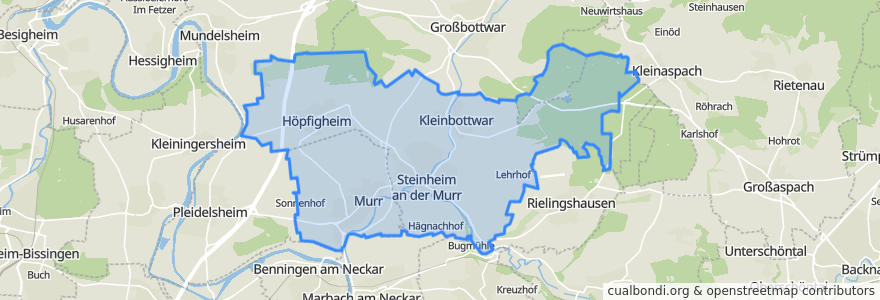 Mapa de ubicacion de Gemeindeverwaltungsverband Steinheim-Murr.