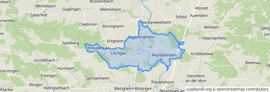 Mapa de ubicacion de Gemeindeverwaltungsverband Besigheim.