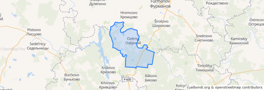 Mapa de ubicacion de Озёрновское сельское поселение.