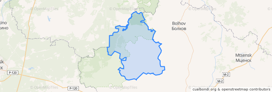 Mapa de ubicacion de Знаменский район.