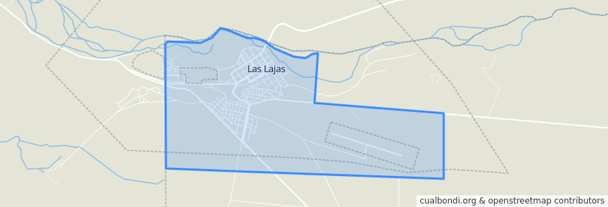 Mapa de ubicacion de Las Lajas.