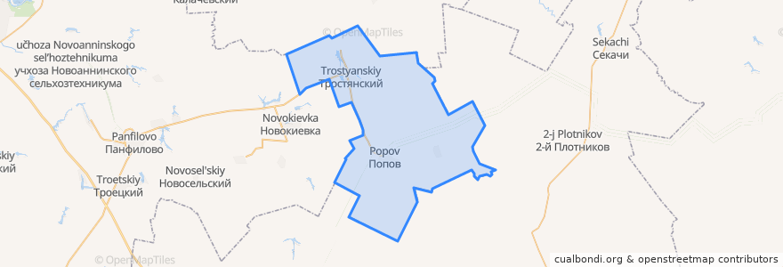 Mapa de ubicacion de Тростянское сельское поселение.