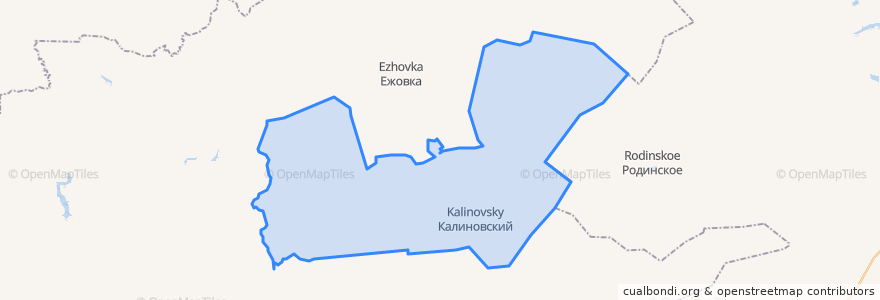 Mapa de ubicacion de Калиновское сельское поселение.