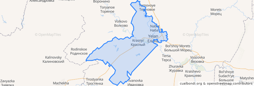 Mapa de ubicacion de Еланское городское поселение.