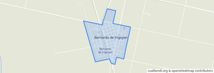 Mapa de ubicacion de Bernardo de Irigoyen.