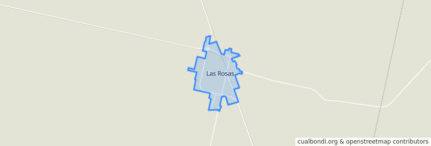 Mapa de ubicacion de Las Rosas.