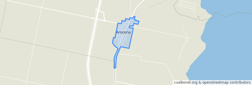 Mapa de ubicacion de Arocena.