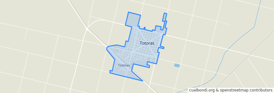 Mapa de ubicacion de Totoras.