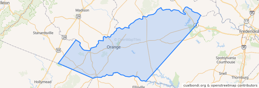 Mapa de ubicacion de Orange County.